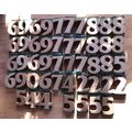 Solid Redwood Number 47 Piece Lot Address Art C...