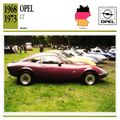 Collectors Club card. Classic Cars. Opel GT
