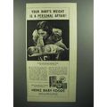 1944 Heinz Baby Food Ad - Weight is a Personal Affair