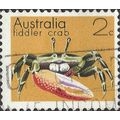 AUSTRALIA, CRUSTACEAN, Fiddler Crab, orange 1973, 2c, #3