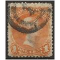 Canada 1869 SG56a 1c Orange-Yellow Good/Fine Us...