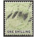 Lagos 1887 SG38 1/- Yellow-Green & Black Good/F...