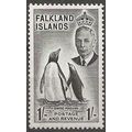 Falkland Islands 1952 SG180 1/- Black Mounted M...