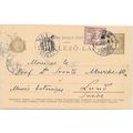 Hungary 1900 Postal Card Uprated Budapest to Lu...