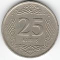 Turkey : 25 Kurus 2009