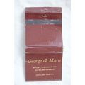 old Matchbook Cover- George & Marie, Mount Plea...