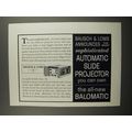 1961 Bausch & Lomb Balomatic Slide Projector Advertisement