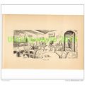 VILLAGE CAFE, FRANCE, BOOK PLATE/PRINT BY HELEN...