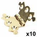 BRASS BUTTERFLY HINGES 10x 42mm Chest Craft Woo...