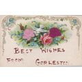 E218 BEST WISHES FROM GORLESTON . EMBOSSED