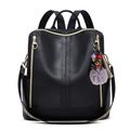 Women's Double Zipper Backpack Student Backpack...