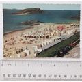 old postcard Saint Malo, La Plage de Bonsecours
