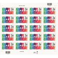 Happy Birthday Sheet of Twenty 34 Cent Stamps S...