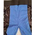Blue and Black Leggings Half Wet Look Cotton Si...