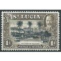 St Lucia 1936 SG114 1d Black & Brown Mounted Mi...