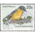 AUSTRALIA, BIRD, Eastern Yellow Robin, white 19...