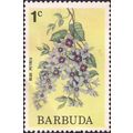 BARBUDA, FLOWERS, Blue Petrea, yellow 1975, 1c