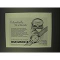 1956 Movado Watch Ad - Automatically
