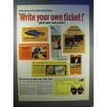 1966 Pepsi Soda Ad - Write Your Own Ticket