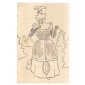 Victorian Lady sketch. WIESBADEN, GERMANY 1897 ...