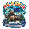 Alaska The Last Frontier State Artwood Montage ...