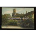 h1945 - Isle of Wight - The Church & Old Cottag...