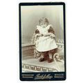Victorian cdv photo infant standing on chair Bo...