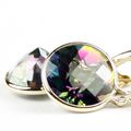 Mystic Fire Topaz, 14KY Gold Leverback Earrings...