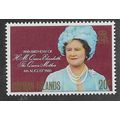 CAY 1980 U/M 20c '80TH BIRTHDAY OF THE QUEENS M...