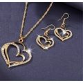 Set Of 3 Beautiful Double Hollow Hearts Jewelry...
