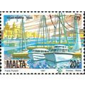 MALTA, Yacht Marina, Msida, blue 1991, 20c