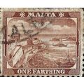 MALTA, Grand Harbour Valleta, brown 1938, ¼d, #2