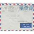 Tunisia 1954 Tunis-Manchester Air Mail Cover ty...