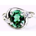 Russian Nanocrystal Emerald, 925 Sterling Silve...