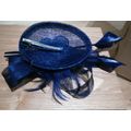 Elegant small clip navy blue Fascinator Hat new...