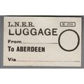 LONDON & NORTH EASTERN RAILWAY LUGGAGE LABEL - ...
