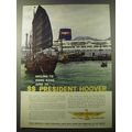 1960 American President Lines Cruise Ad - Sailing to Hong Kong June 19