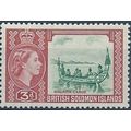British Solomon Islands QEII 1956 3d Blue Green...