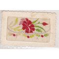 Silk Postcard Showing A Flower (SIL634)