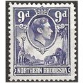 Northern Rhodesia 1952 SG39 9d Violet Mounted M...