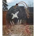 Decorative 4"x6" Etched Oval Beveled Glass PHEA...
