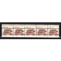 1898Ab 4c Stagecoach Fine MNH Dry Gum PNC 5/5 L...