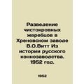 Breeding thoroughbred stallions in the Khrenov plant by V.O.Witt From the histo