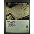 1986 Holland America Cruises Ad - Take Our History Course