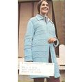 Knit Coat Pattern Blue Knit Coat