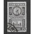 VENEZUELA 1952 ANNIV OF BARQUISIMENTO 25c BLACK...