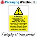 WS645 WARNING ANTI CLIMB PAINT SIGN INTRUDER PR...