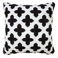 20" X 20" White And Black 100% Cotton Geometric...