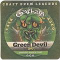 BEER MAT - OAKHAM ALES - GREEN DEVIL IPA - (Cat...