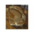 GORGEOUS HEAVY CLEAR GLASS ETCHED AMERICAN EAGL...